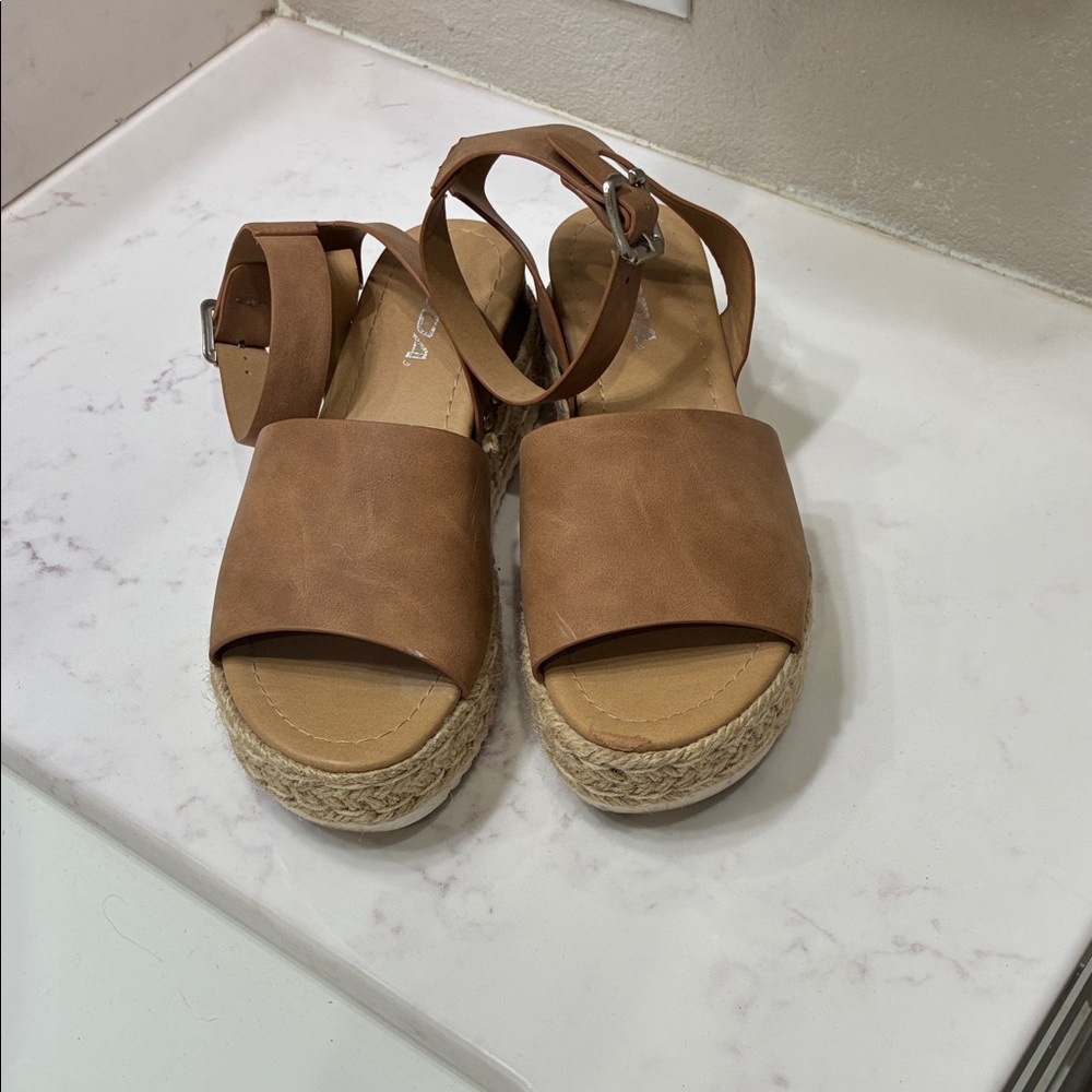 Soda Brown Espadrille Sandals